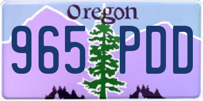 OR license plate 965PDD