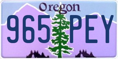 OR license plate 965PEY