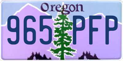 OR license plate 965PFP
