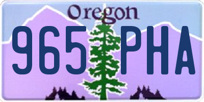 OR license plate 965PHA