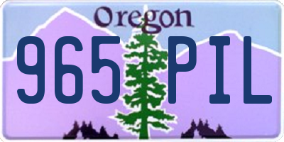 OR license plate 965PIL