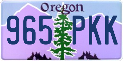 OR license plate 965PKK