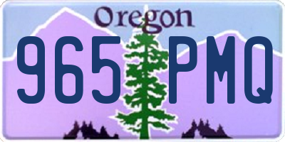 OR license plate 965PMQ