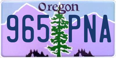 OR license plate 965PNA