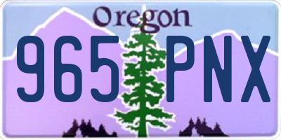 OR license plate 965PNX