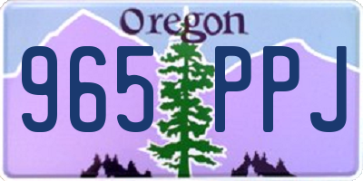 OR license plate 965PPJ
