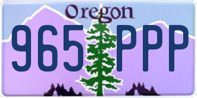 OR license plate 965PPP