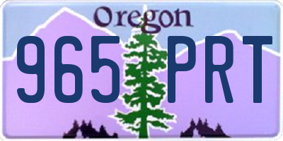 OR license plate 965PRT