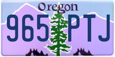 OR license plate 965PTJ