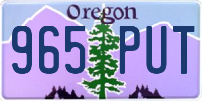 OR license plate 965PUT