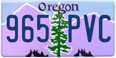 OR license plate 965PVC
