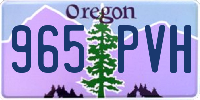 OR license plate 965PVH