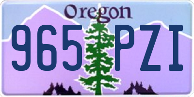 OR license plate 965PZI