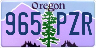OR license plate 965PZR