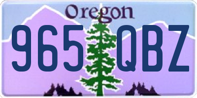 OR license plate 965QBZ