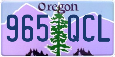 OR license plate 965QCL