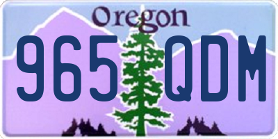 OR license plate 965QDM