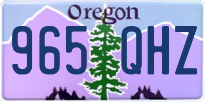 OR license plate 965QHZ
