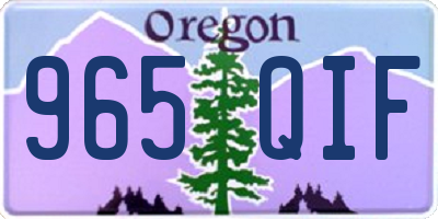 OR license plate 965QIF