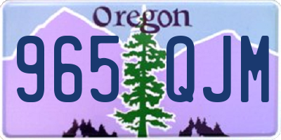OR license plate 965QJM