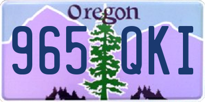 OR license plate 965QKI