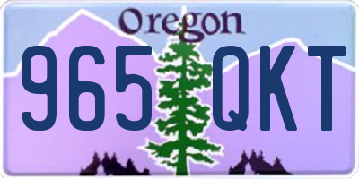OR license plate 965QKT