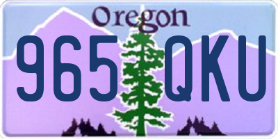 OR license plate 965QKU