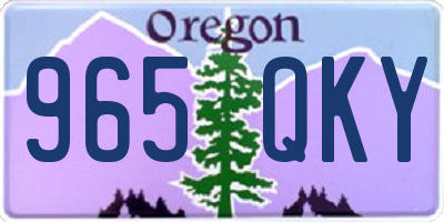 OR license plate 965QKY