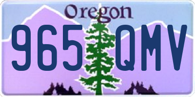 OR license plate 965QMV