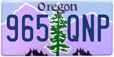 OR license plate 965QNP