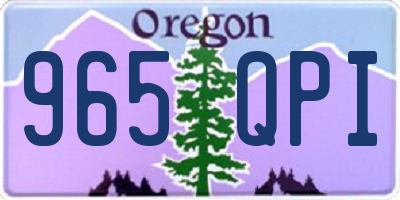OR license plate 965QPI
