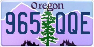 OR license plate 965QQE