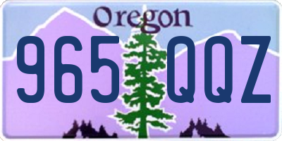 OR license plate 965QQZ