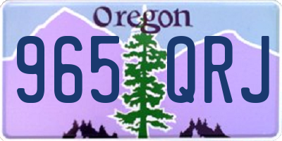 OR license plate 965QRJ