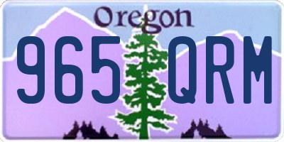 OR license plate 965QRM