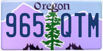 OR license plate 965QTM