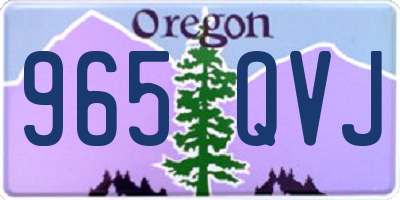 OR license plate 965QVJ