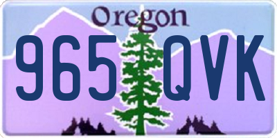 OR license plate 965QVK