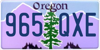 OR license plate 965QXE