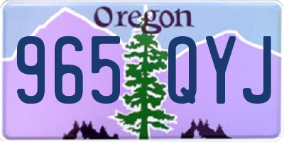 OR license plate 965QYJ