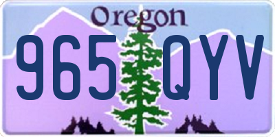 OR license plate 965QYV