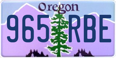 OR license plate 965RBE