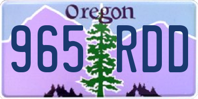 OR license plate 965RDD