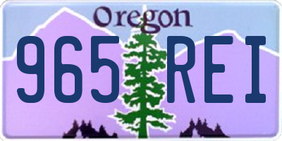 OR license plate 965REI