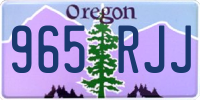 OR license plate 965RJJ