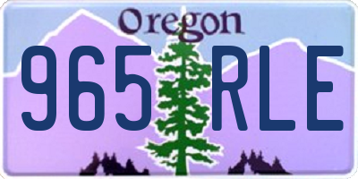 OR license plate 965RLE