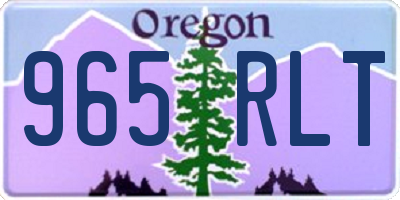 OR license plate 965RLT