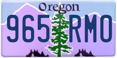 OR license plate 965RMO