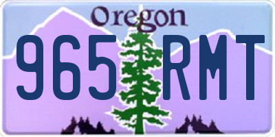 OR license plate 965RMT