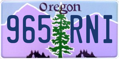 OR license plate 965RNI